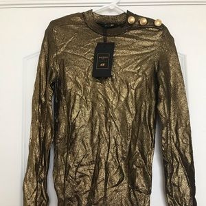 Balmain for H & M Gold Sweater